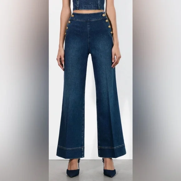 Alice + Olivia Narin High-Rise Jeans - Picture 2 of 7